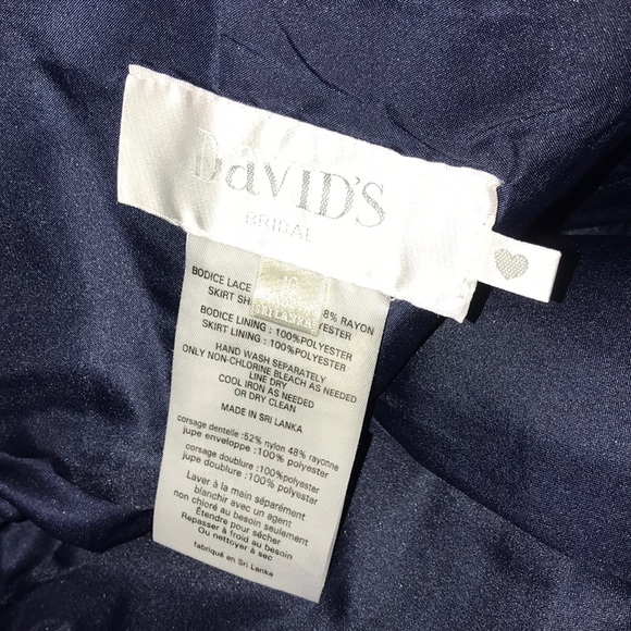 David’s bridal dark blue one shoulder maxi 👗 10 - Picture 5 of 5